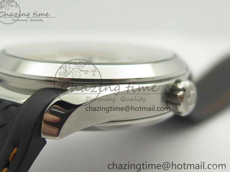 0411 SmoothTexture Aqua Terra 150M Master Chronometers VSF 1:1 Best Edition White Dial Orange Hand on Black Rubber Strap A8900 Super Clone 8011